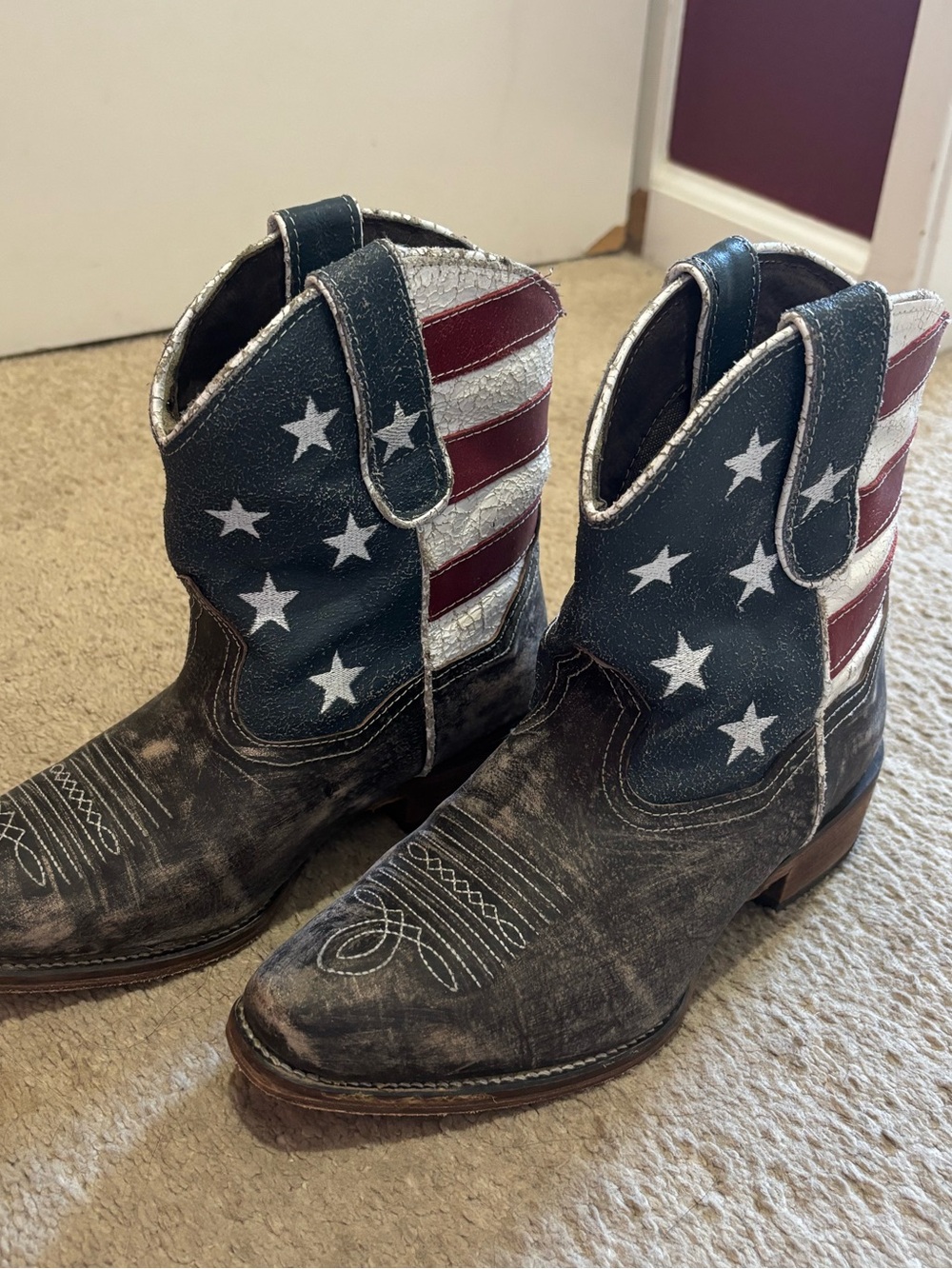 Boot Barn Roper Women's USA Brown Leather Cowboy Boots Size 7